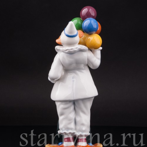 Фарфоровая статуэтка Клоун с воздушными шарами, Royal Doulton, Великобритания, 1985 г.