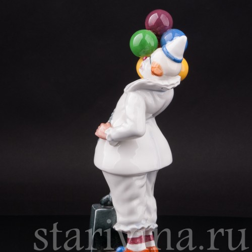 Фарфоровая статуэтка Клоун с воздушными шарами, Royal Doulton, Великобритания, 1985 г.