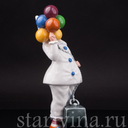 Фарфоровая статуэтка Клоун с воздушными шарами, Royal Doulton, Великобритания, 1985 г.