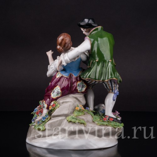 Фарфоровая статуэтка Пасторальная пара, Sitzendorf, Германия, вт. пол. 20 века.