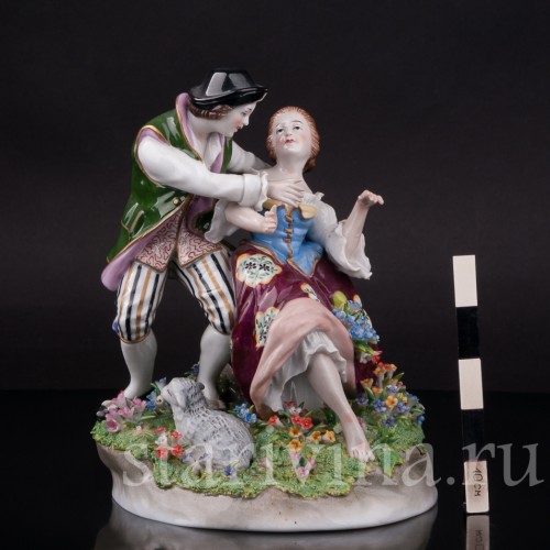 Фарфоровая статуэтка Пасторальная пара, Sitzendorf, Германия, вт. пол. 20 века.