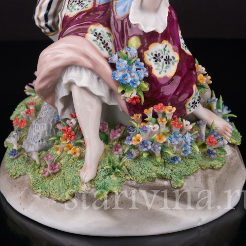 Фарфоровая статуэтка Пасторальная пара, Sitzendorf, Германия, вт. пол. 20 века.