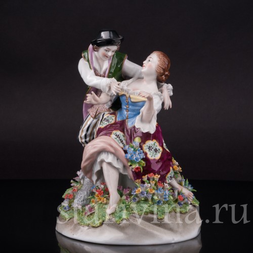 Фарфоровая статуэтка Пасторальная пара, Sitzendorf, Германия, вт. пол. 20 века.
