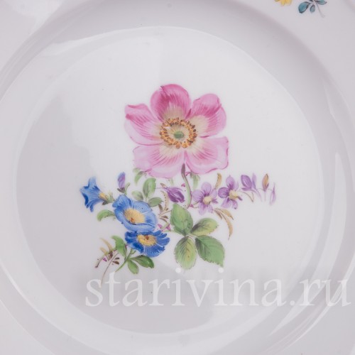Чайное трио Шиповник, Meissen, Германия, вт. пол. 20 в.