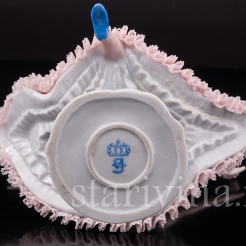 Фарфоровая статуэтка Балерина в танце, кружевная, Sitzendorf, Германия, сер. 20 в.