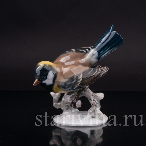 Фигурка птицы из фарфора Большая синица, Rosenthal, Германия, 1974-82 гг.