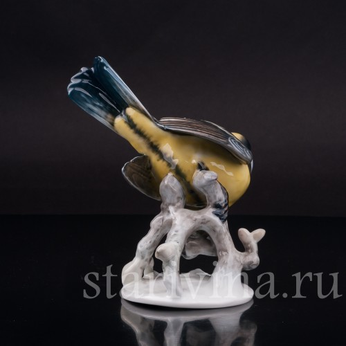 Фигурка птицы из фарфора Большая синица, Rosenthal, Германия, 1974-82 гг.