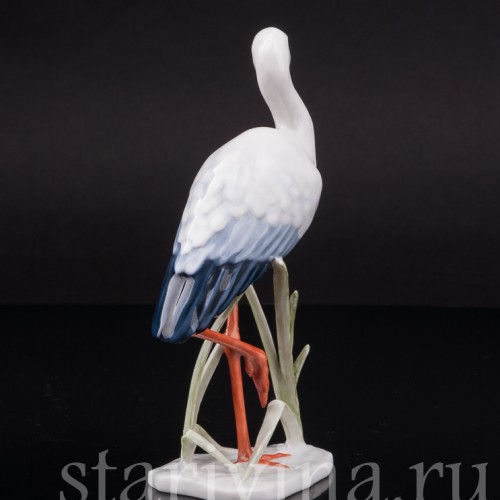 Фигурка птицы из фарфора Аист, миниатюра, Rosenthal, Германия, 1950 гг.