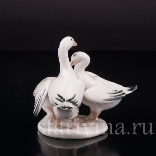 Фигурка из фарфора Три гуся, миниатюра, Германия, вт. пол. 20 в.
