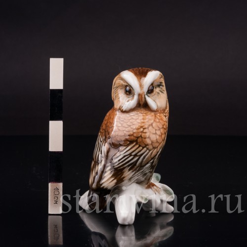 Фарфоровая фигурка птицы Сова, миниатюра, Karl Ens, Германия, сер. 20 в.