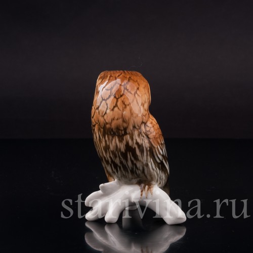 Фарфоровая фигурка птицы Сова, миниатюра, Karl Ens, Германия, сер. 20 в.