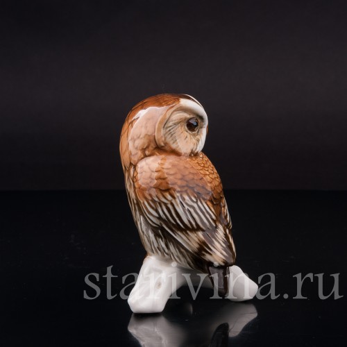 Фарфоровая фигурка птицы Сова, миниатюра, Karl Ens, Германия, сер. 20 в.