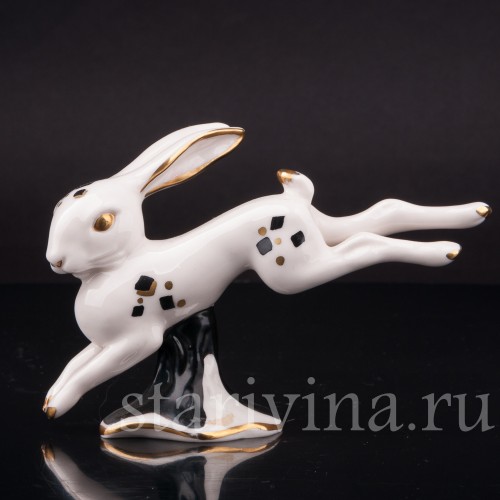 Фигурка из фарфора Бегущий кролик Goebel, Германия, 1956 год.