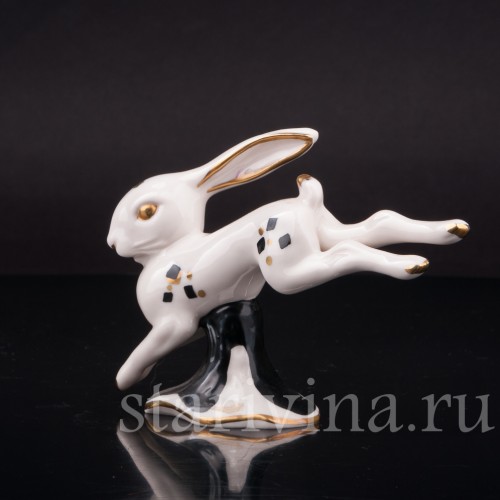Фигурка из фарфора Бегущий кролик Goebel, Германия, 1956 год.