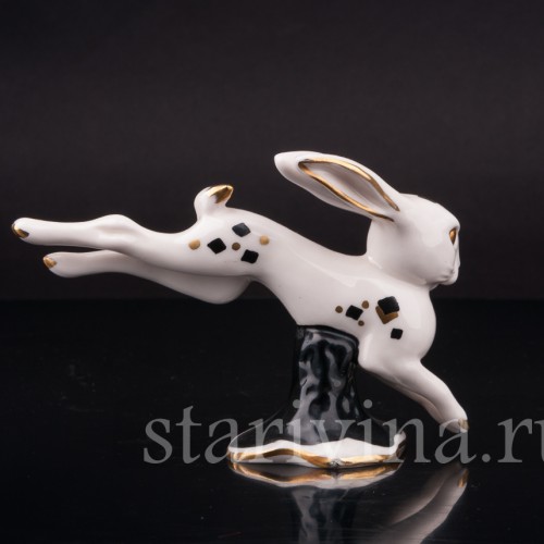 Фигурка из фарфора Бегущий кролик Goebel, Германия, 1956 год.