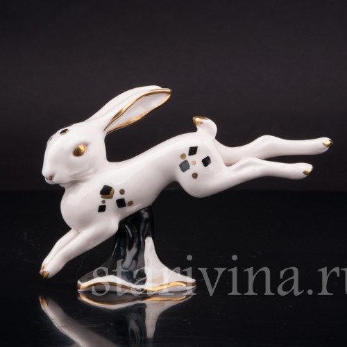 Фигурка из фарфора Бегущий кролик Goebel, Германия, 1956 год.