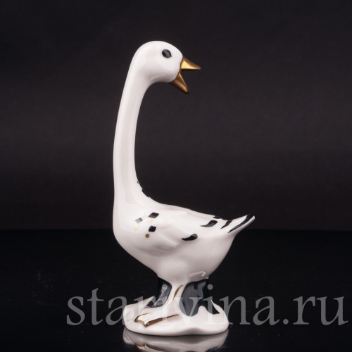 Фигурка птицы из фарфора Гусь, Goebel, Германия, 1956 год.