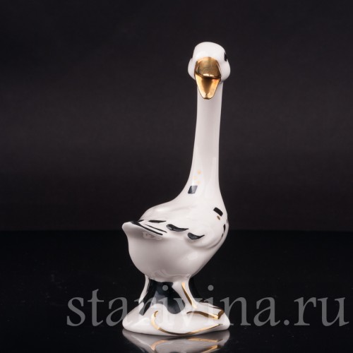 Фигурка птицы из фарфора Гусь, Goebel, Германия, 1956 год.