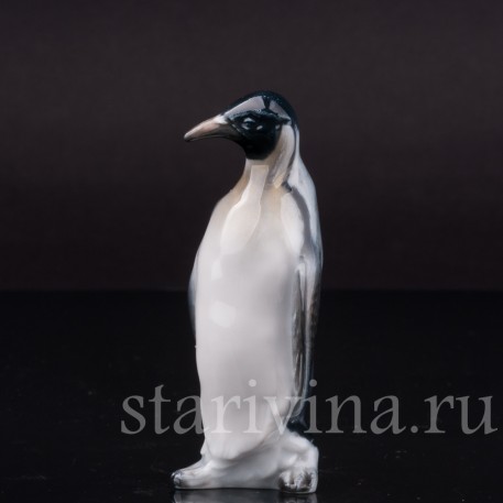 Фигурка птицы из фарфора Пингвин, миниатюра, Rosenthal, Германия, 1953-57 гг.
