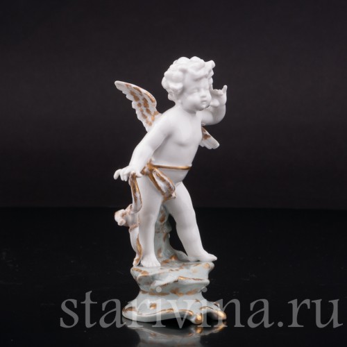 Фигурка из фарфора Аллегория слуха, миниатюра, Volkstedt, Германия, кон. 19. - нач. 20 вв.