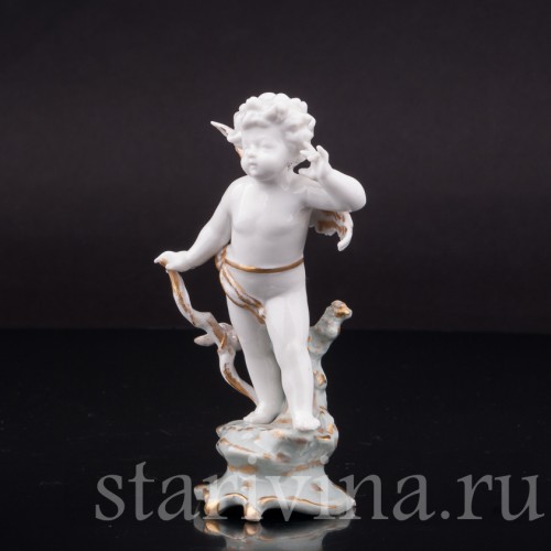 Фигурка из фарфора Аллегория слуха, миниатюра, Volkstedt, Германия, кон. 19. - нач. 20 вв.