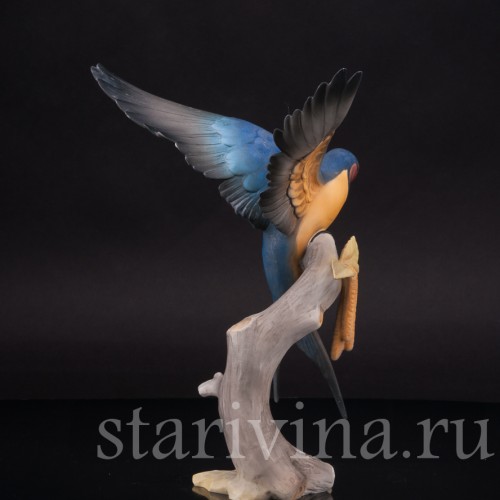 Фигурка птицы из фарфора Ласточка, Hutschenreuther, Германия, 1970 гг.
