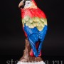 Фарфоровая статуэтка птицы Попугай красный Ара, Rosenthal, Германия, 1920-30 гг.