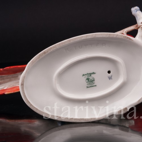 Фарфоровая статуэтка птицы Золотой фазан, Hutschenreuther, Германия, 1950-60 гг.