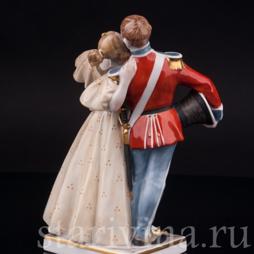 Фарфоровая статуэтка Солдат и Принцесса, Royal Copenhagen, Дания, 1980 гг.