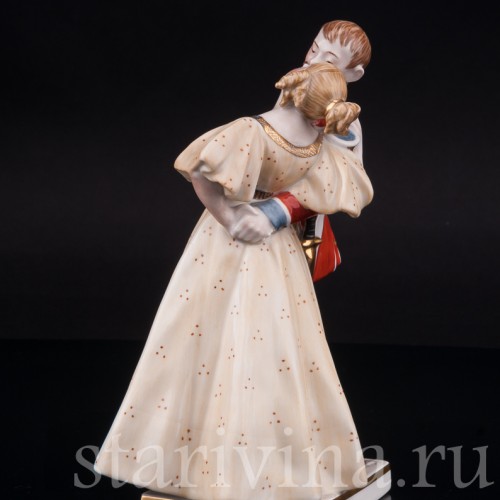 Фарфоровая статуэтка Солдат и Принцесса, Royal Copenhagen, Дания, 1980 гг.