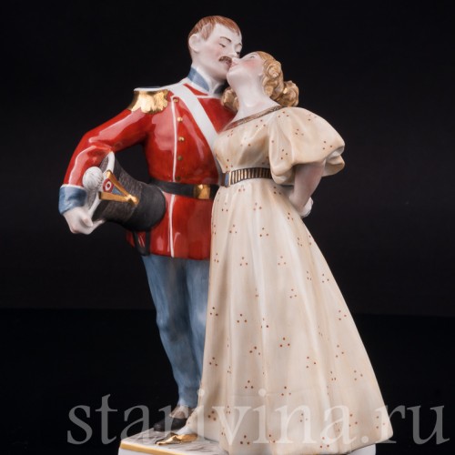 Фарфоровая статуэтка Солдат и Принцесса, Royal Copenhagen, Дания, 1980 гг.