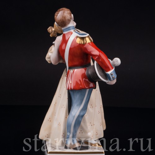 Фарфоровая статуэтка Солдат и Принцесса, Royal Copenhagen, Дания, 1980 гг.