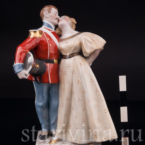 Фарфоровая статуэтка Солдат и Принцесса, Royal Copenhagen, Дания, 1980 гг.