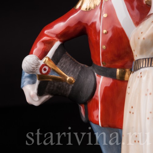 Фарфоровая статуэтка Солдат и Принцесса, Royal Copenhagen, Дания, 1980 гг.