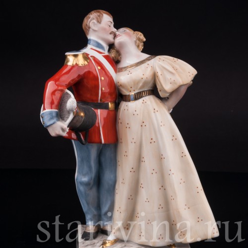 Фарфоровая статуэтка Солдат и Принцесса, Royal Copenhagen, Дания, 1980 гг.