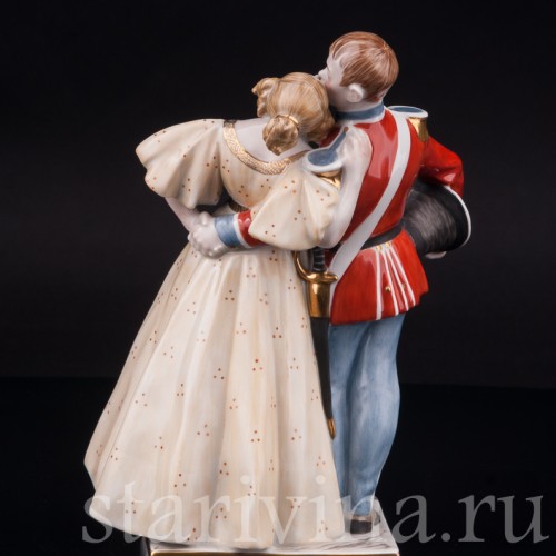 Фарфоровая статуэтка Солдат и Принцесса, Royal Copenhagen, Дания, 1980 гг.