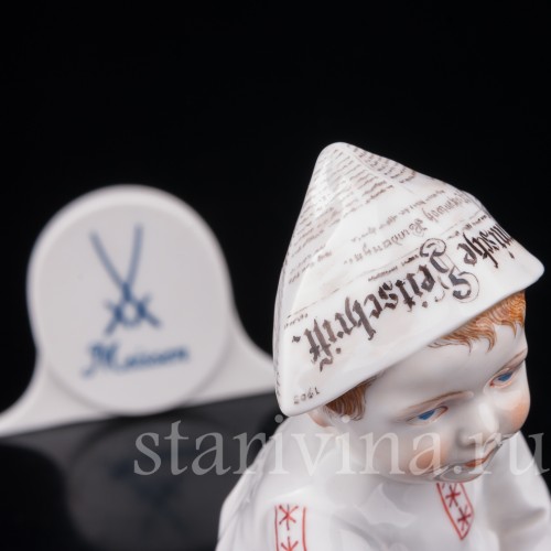 Фарфоровая статуэтка Мальчик с лошадкой, Meissen, Германия, 1951 г.