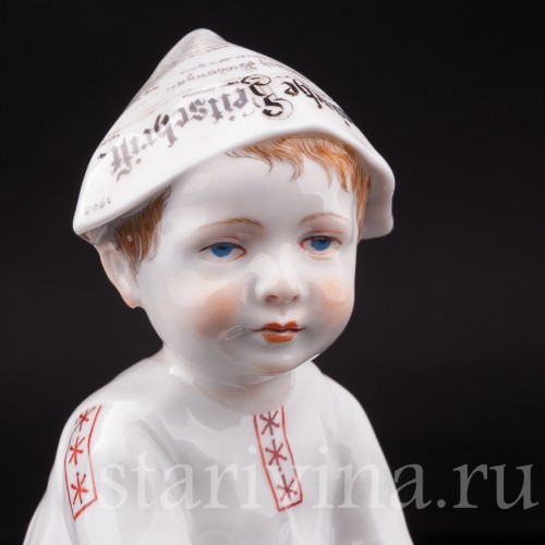 Фарфоровая статуэтка Мальчик с лошадкой, Meissen, Германия, 1951 г.