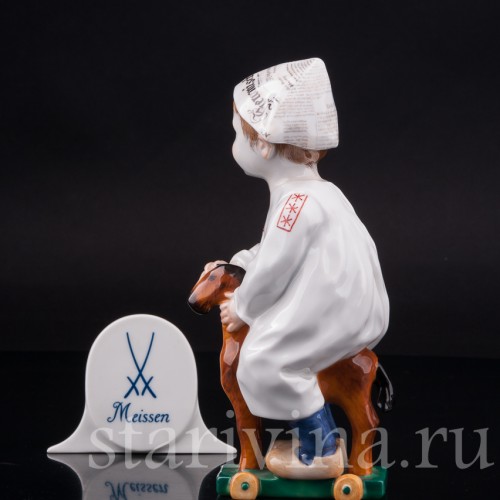 Фарфоровая статуэтка Мальчик с лошадкой, Meissen, Германия, 1951 г.