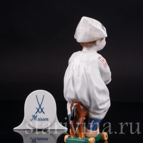 Фарфоровая статуэтка Мальчик с лошадкой, Meissen, Германия, 1951 г.