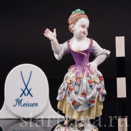 Фарфоровая статуэтка Девочка-комедиантка, Meissen, Германия, 1963 г.