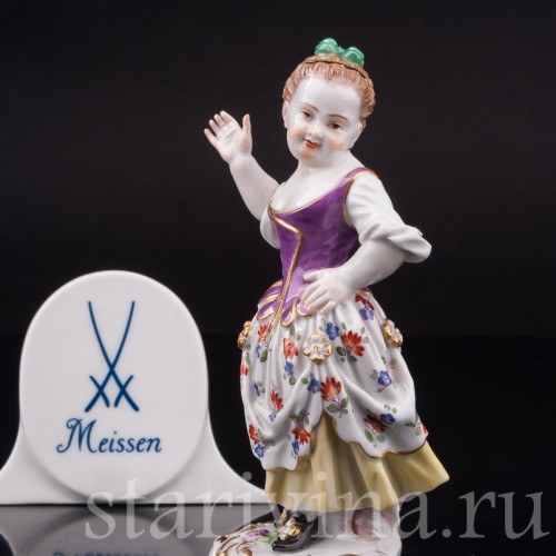 Фарфоровая статуэтка Девочка-комедиантка, Meissen, Германия, 1963 г.