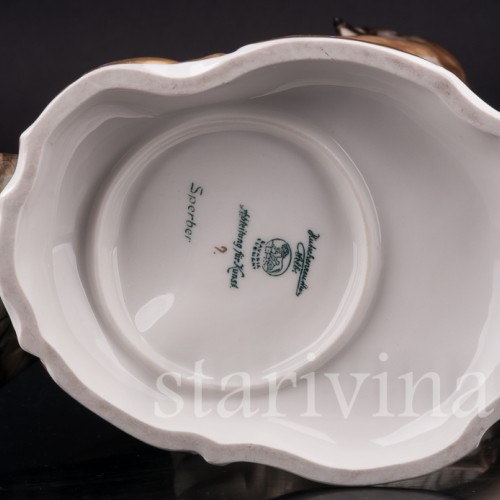 Фарфоровая статуэтка птицы Ястреб-перепелятник, Hutschenreuther, Германия, 1939-64 гг.