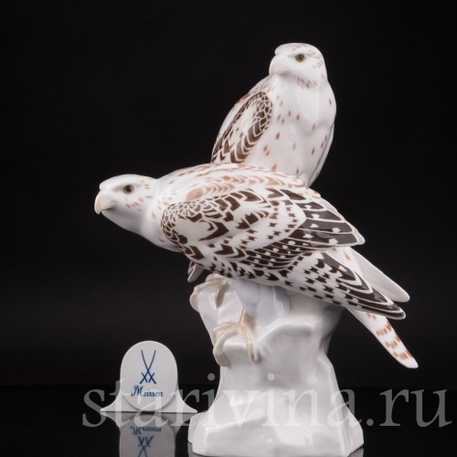 Фарфоровая статуэтка птицы Два кречета на скале, Meissen, Германия, 1924-33 гг.