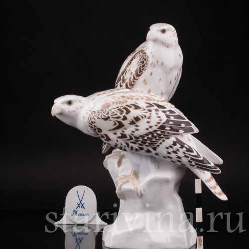 Фарфоровая статуэтка птицы Два кречета на скале, Meissen, Германия, 1924-33 гг.