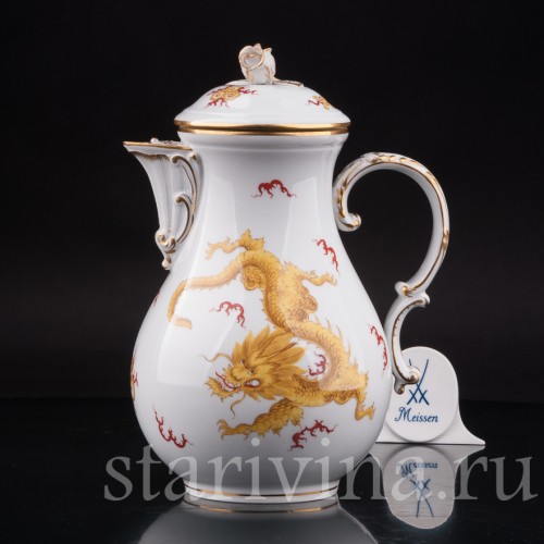 Фарфоровый чайник Жёлтый дракон, Meissen, Германия, 1924-33 гг.