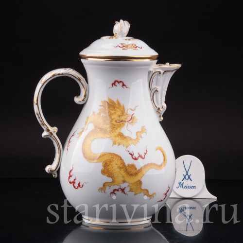 Фарфоровый чайник Жёлтый дракон, Meissen, Германия, 1924-33 гг.