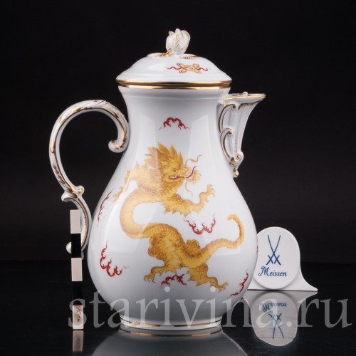 Фарфоровый чайник Жёлтый дракон, Meissen, Германия, 1924-33 гг.