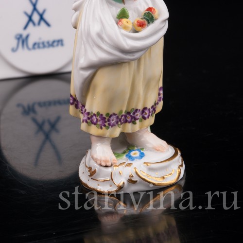 Фигурка из фарфора Девочка с узелком, Meissen, Германия, 1964 г.