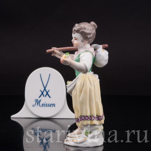 Фигурка из фарфора Девочка с узелком, Meissen, Германия, 1964 г.